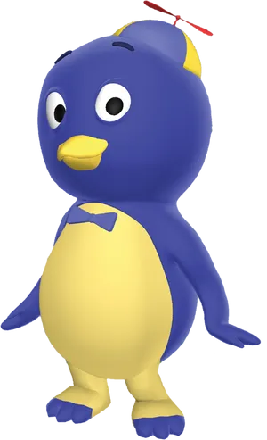 Animated Blue Penguin Character PNG