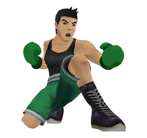 Animated Boxer Action Pose PNG image