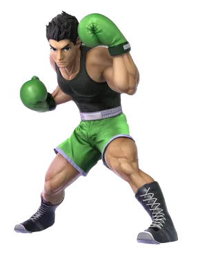 Animated Boxer Character Pose PNG image