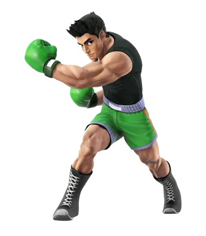 Animated_ Boxer_ Pose PNG image