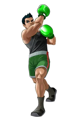 Animated Boxer Readyto Fight PNG image