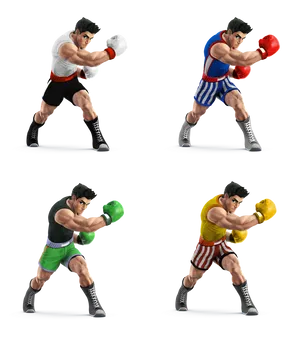 Animated Boxing Characters Poses PNG