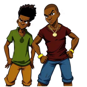 Animated_ Brothers_ Standing_ Strong PNG