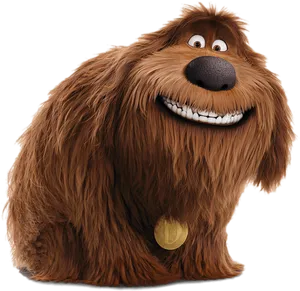 Animated Brown Dog With Ball PNG image