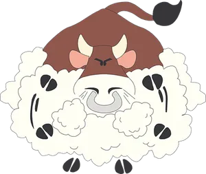 Animated Bull Disguisedas Sheep
