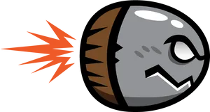 Animated Bullet Character Firing PNG image