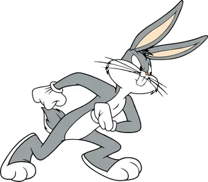 Animated Bunny Character Sneaking PNG image