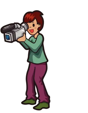 Animated Cameraman Illustration PNG image