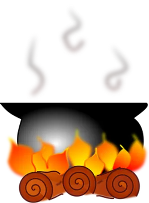 Animated Campfire Illustration