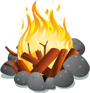 Animated Campfire Illustration.png PNG image