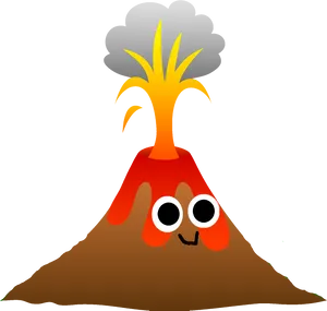Animated Cartoon Volcano Eruption PNG image