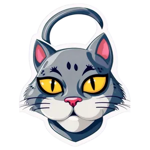 Animated Cat Head Cartoon PNG Pwm PNG