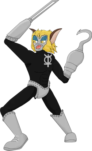 Animated Cat Hero Costume PNG