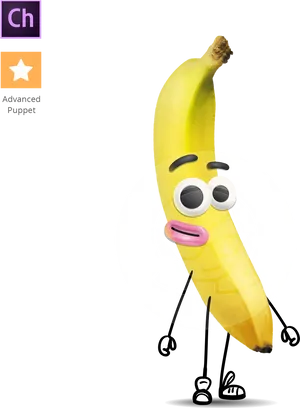 Animated Character Banana PNG image