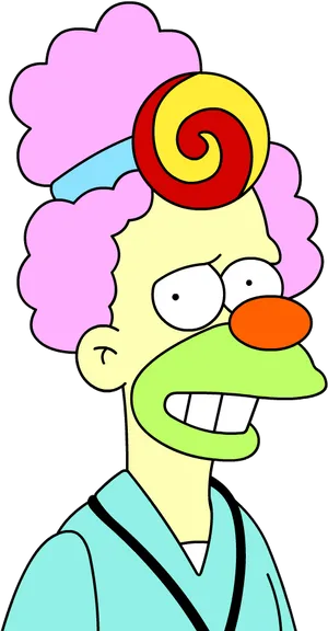Animated Character Clown Nose Hypnotic Hat PNG