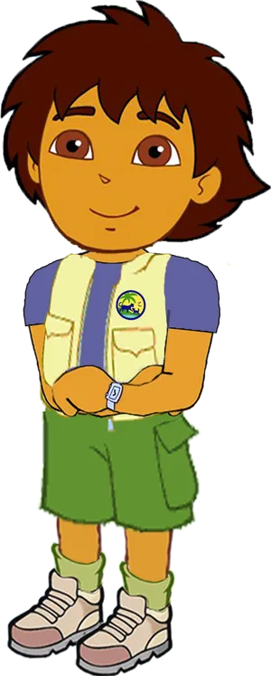 Animated Character Diego Standing Pose PNG image