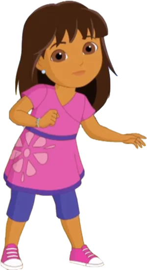 Animated Character Dora Standing PNG image