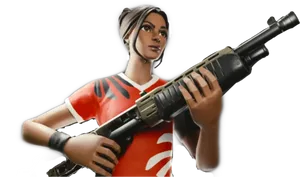Animated Character Holding Gun