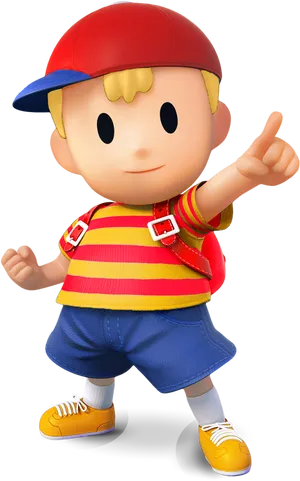 Animated Character Pointing Gesture PNG