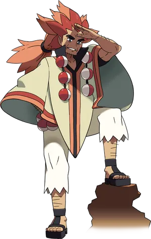 Animated Character Saluting