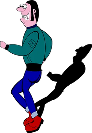 Animated Character Striding Confidently
