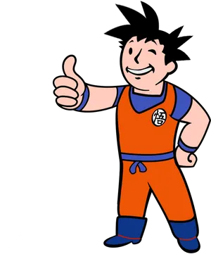 Animated Character Thumbs Up PNG image