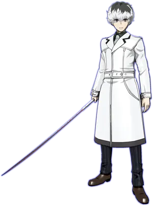 Animated Character With Blue Sword PNG image