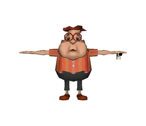 Animated Character With Propeller Hat PNG image