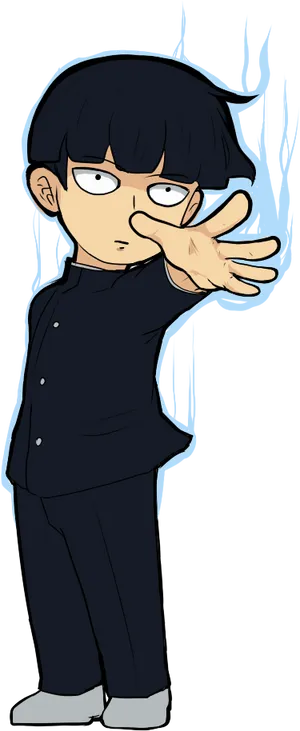 Animated Character With Psychic Power PNG image