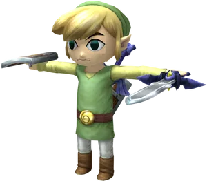 Animated Character With Swordand Shield