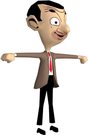 Animated Character With Tie PNG image