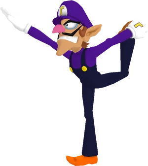Animated Character Yoga Pose