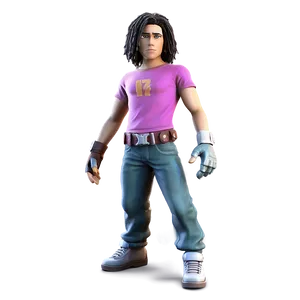 Animated Characterin Casual Outfit PNG