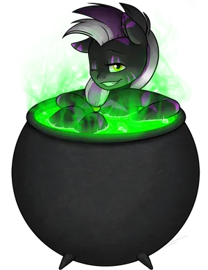 Animated Characterin Cauldron PNG image