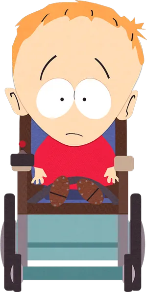 Animated Characterin Wheelchair PNG image