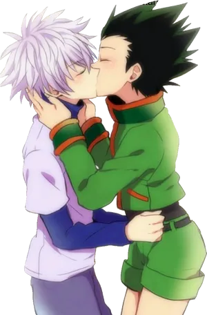 Animated Characters Kissing PNG image