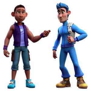 Animated Characters Standing PNG 06122024