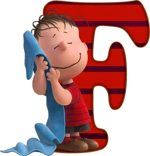 Animated Characterwith Letter F PNG image