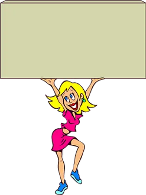 Animated Cheerful Girl Celebration