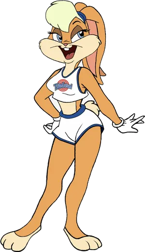Animated Cheerleader Bunny PNG
