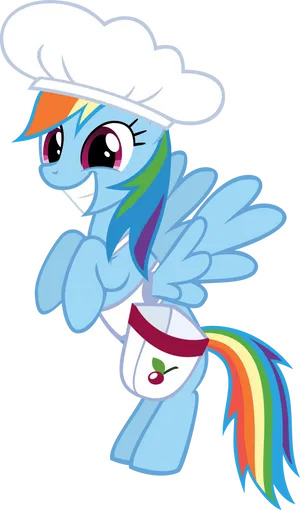 Animated Chef Ponywith Hat PNG image