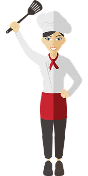 Animated Chef Raising Spatula