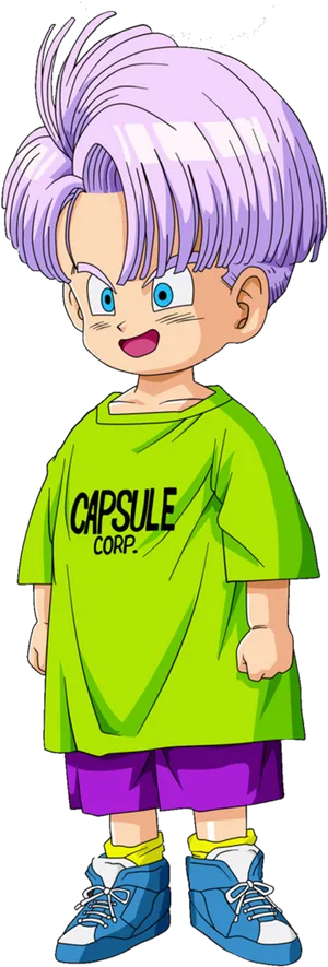 Animated Child Character Capsule Corp Shirt