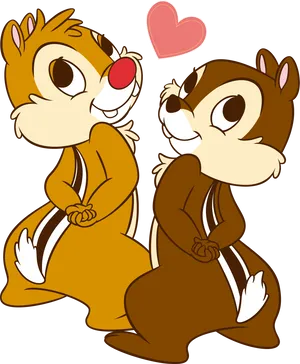Animated Chipmunk Characters Love