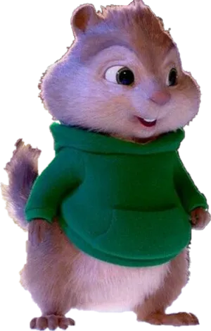 Animated Chipmunkin Green Sweater.png PNG