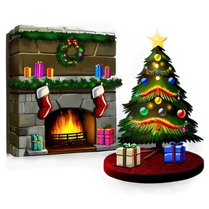 Animated Christmas Fireplace Png 59 PNG image