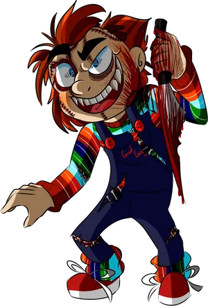 Animated Chucky Character Art PNG image