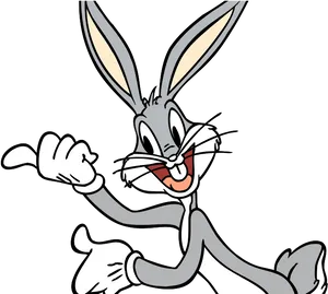 Animated Classic Bunny Thumbs Up PNG image