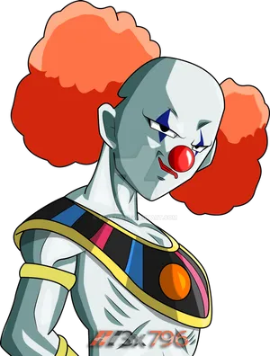 Animated Clown Villain Character PNG image