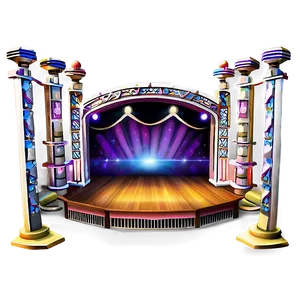 Animated Concert Stage PNG Dse27